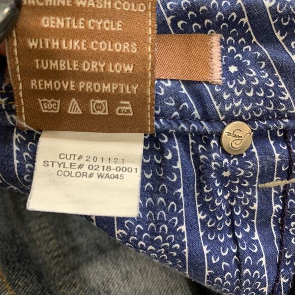 Paige Skirt Womens 25 Denim Pico Round Flap Back Pockets Straight Stretch Jean - Picture 8 of 10